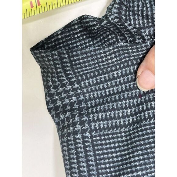 Lords of Harlech Gray Button Down Dress Shirt Mens Size Medium Glen Plaid - Picture 10 of 11